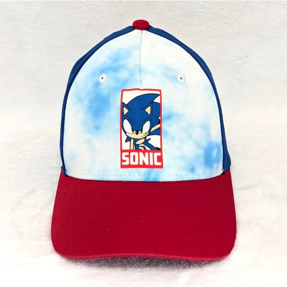 Sonic the Hedgehog Hat Youth OSFM Blue Red Snapback Baseball Cap Sega